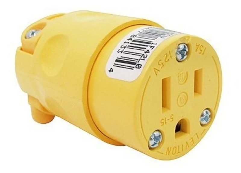 Enchufe Industrial Hembra 15A 125V L/T PVC Leviton